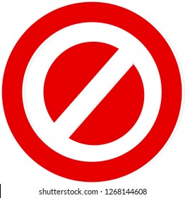 Vector logo banned or stopped on a white background