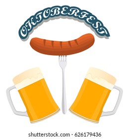 Vector logo for bar banner oktoberfest,pub during the festival,beer mug glass with foam filled to the brim,octoberfest pubs.Oktoberfest Bavarian pattern,Germany flag,celebration holiday oktoberfests.