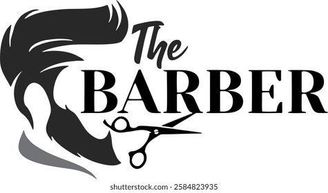 vector logo for barber shop, simple and elegant