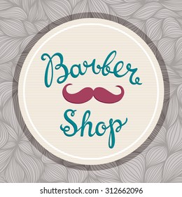 Vector logo for barber shops. Vintage Barber shop calligraphic handwritten. Logo for hair salon.