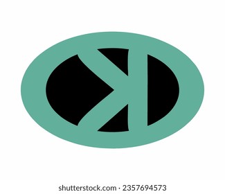 Vektorlogo von der Basis des Buchstabens K