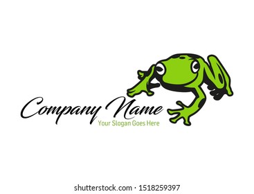 Vector logo based on frog illustration, vector concept