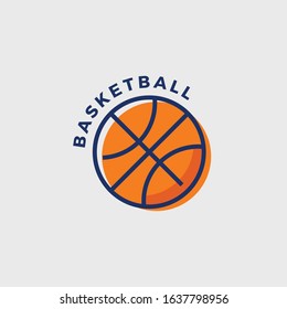 Vector logo basketball simple style logo