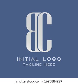 Logotipo vectorial BC Concepto empresarial moderno