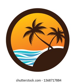 vector logo beach