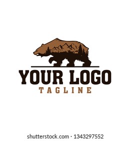 vector logo Bear adventures