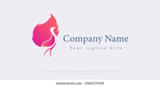 vector logo of a beautiful bird with a tail forming a brush. symbol of beauty, skin care, beauty, harmony. suitable for the body health industry, and body care and anything else
