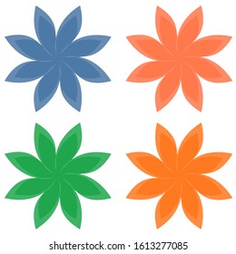 vector logo with a beautiful flower shape