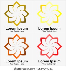 vector logo with a beautiful flower shape. company or business logo