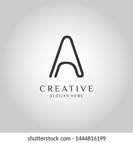 Vector A Logo Beautiful Logotype design for luxury company branding