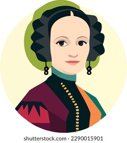 Vector logo of a beautiful woman for fashion brand