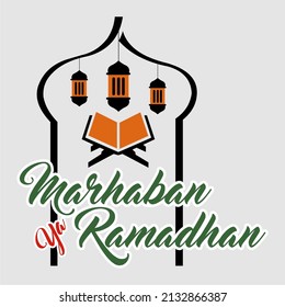 Vector logo to beautify the design of the congratulatory month of ramadan. Image color can be customized