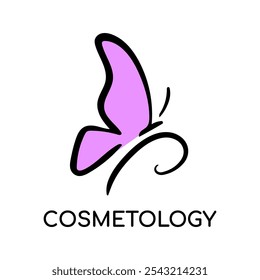 Logotipo vetorial do estúdio de beleza, cosmetologia e depilação