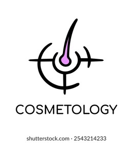 Logotipo vetorial do estúdio de beleza, cosmetologia e depilação