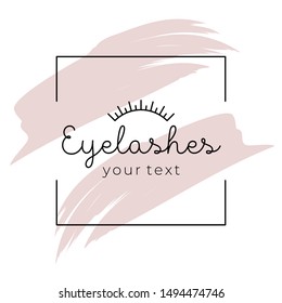 Vector logo of a beauty salon. Master lashes. Beauty salon, eyelash master, spa, relax. Makeup artist logo.