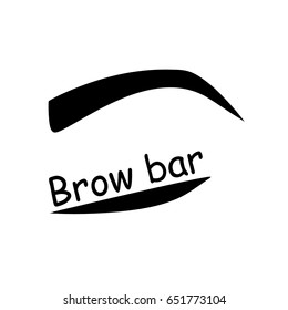 Vector logo for beauty studio brow bar, Female Eyebrow Illustration Isolated