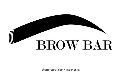Vector logo for beauty studio brow bar, Female Eyebrow Illustration Isolated