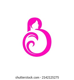 Vector Logo With A Beauty Theme, This Logo Is Made As Close As Possible To The Letter B.