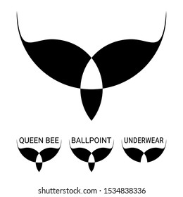 Vector logo bee head. Honeycomb, bee honey power logos. Ball point pen . Underwear or eyeglass logo. Business icon for the company. 