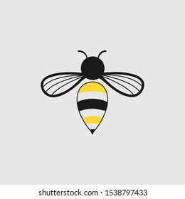 Vector logo bee. Honeycomb logo. bee honey power logos. Business icon for the company. Illustration.