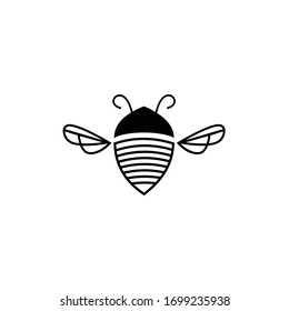 Vector logo bee. Honeycomb logo. bee honey power logos. vector illustration.
