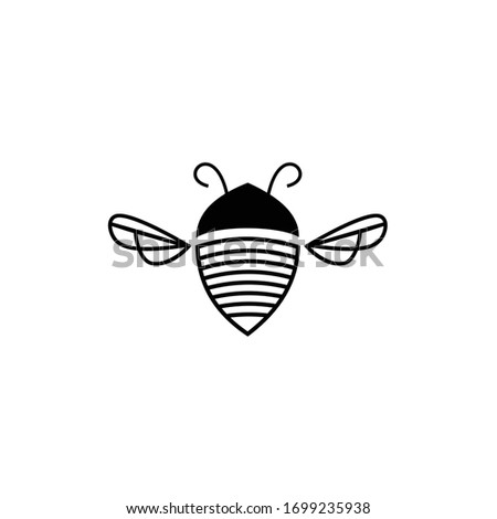 Vector logo bee. Honeycomb logo. bee honey power logos. vector illustration.
