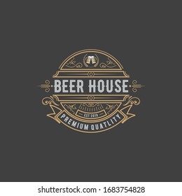 vector logo for the beer beverage label