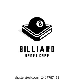 vector logo billiard sport, eight ball