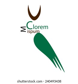 Vector logo with a bird