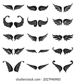 Vector logo of bird and angel wings with various shapes to complete your design