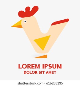 Vector logo birds , chicken , chickens . Vector illustration isolated on background .