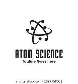 vector logo black atom science . logo, icon, template background