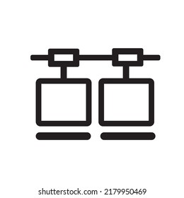 vector logo of black cable lights on a white background.