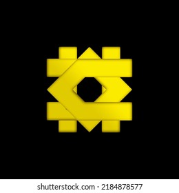 Vector logo with black and gold concept 
