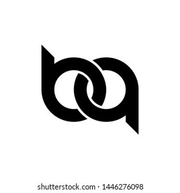 vector logo in black and white ba