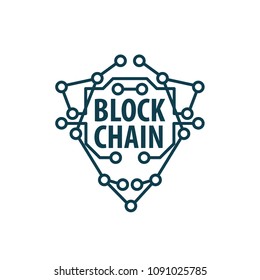 Vector logo blockchain