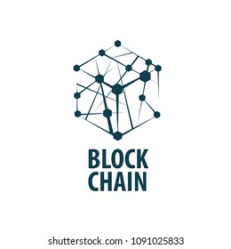 Vector logo blockchain