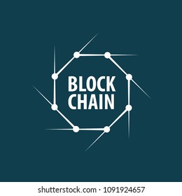Vector logo blockchain