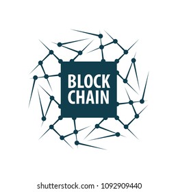 Vector logo blockchain