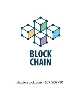 Vector logo blockchain