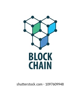 Vector logo blockchain