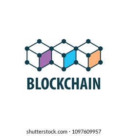 Vector logo blockchain