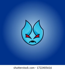 vector logo for the blue ghost