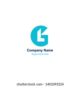 Vector Logo Blue GL LG Monogram Logotype Initial