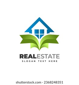 vector logo for blue and green housing
