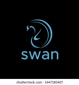 vector logo blue swan image
