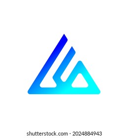 vector Logo blue triangle.eps  A simple modern luxury logo for your company in any field