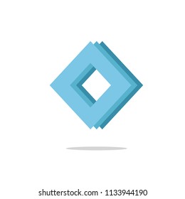 vector logo of the blue two-layer frame