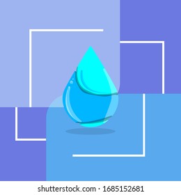 Logotipo del vértice Agua azul 