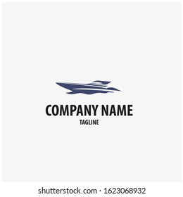 Vector logo with boat design elements. Can be used for yachts